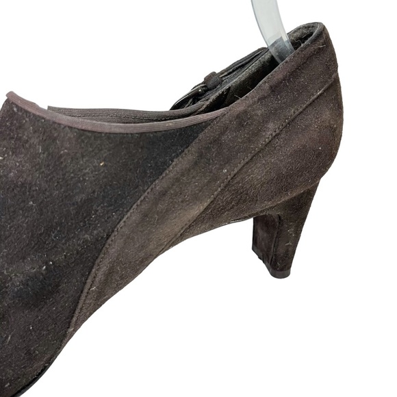 STUART WEITZMAN Chocolate Brown Genuine Leather Suede High Heels Shoes 9.5 W - Picture 10 of 16